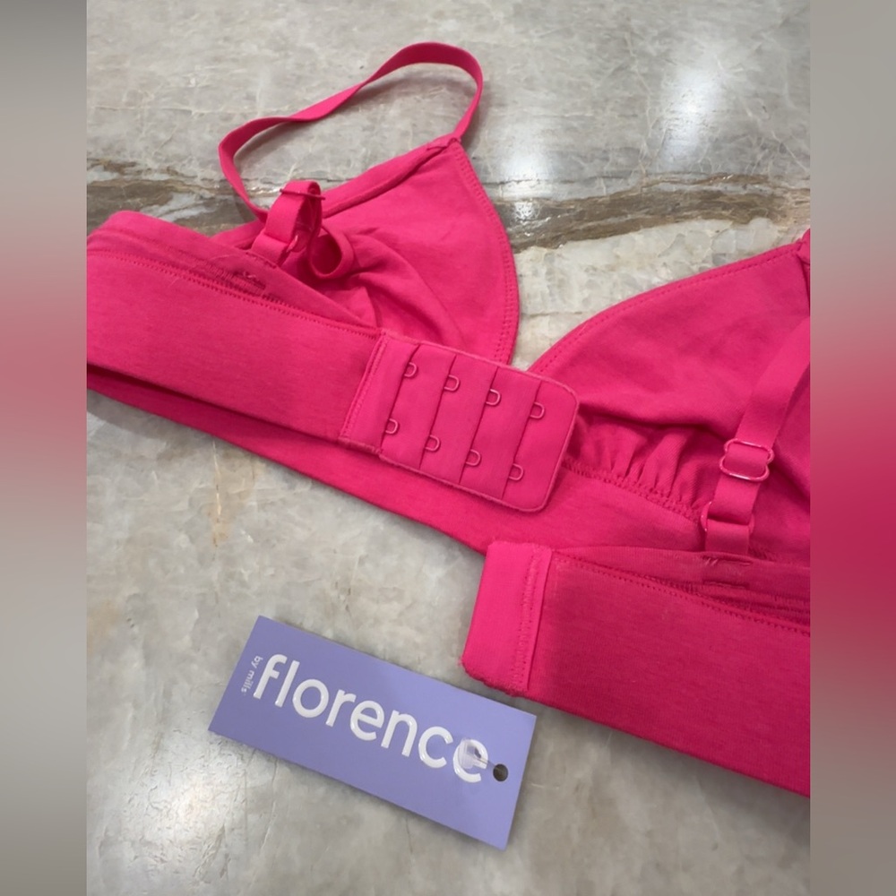 NWT- Florence by Mills Softie Cotton Triangle Bralette – Fuchsia Purple – XS - Picture 7 of 9